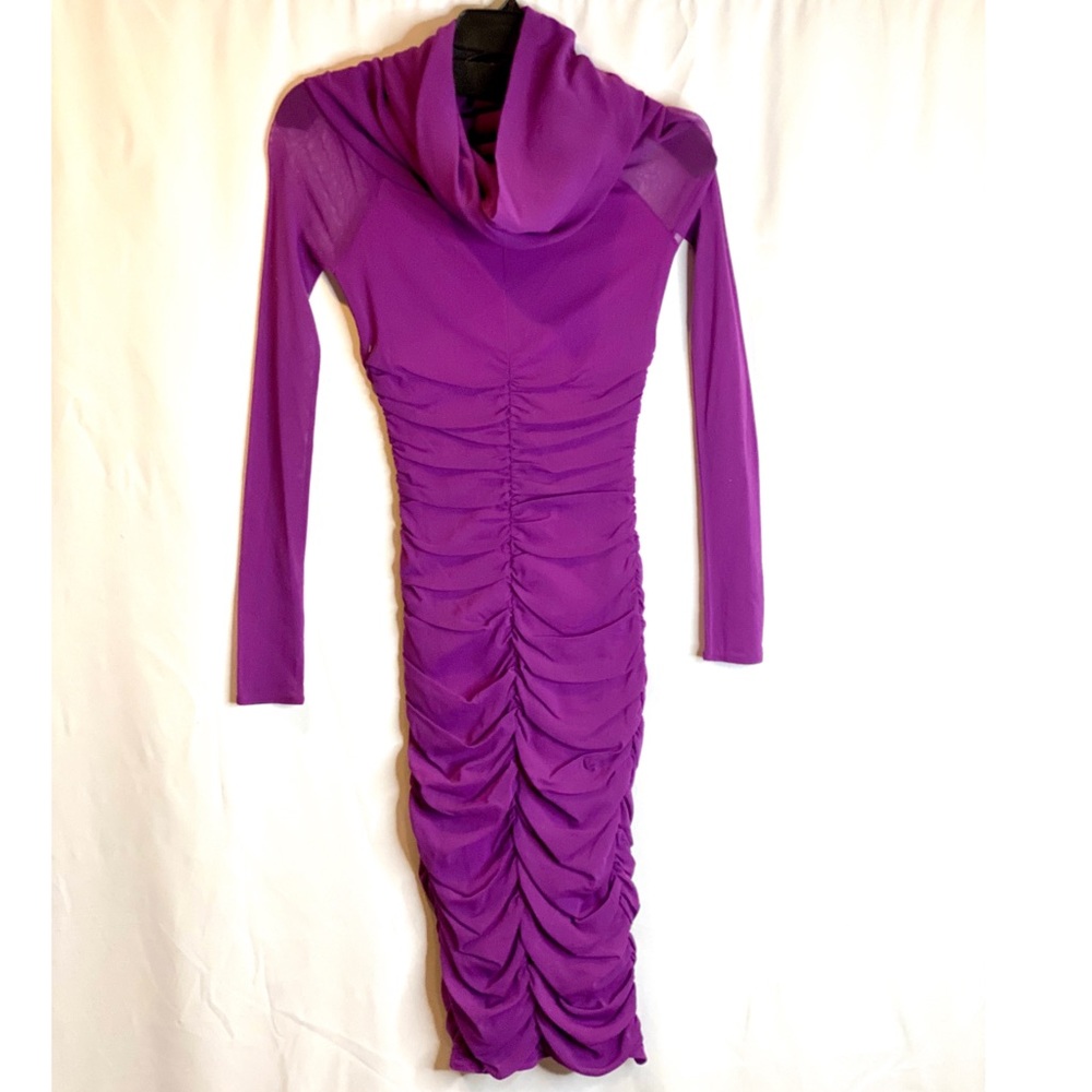 COPY - Wolford Purple Ruched Long Sleeve Dress NWT